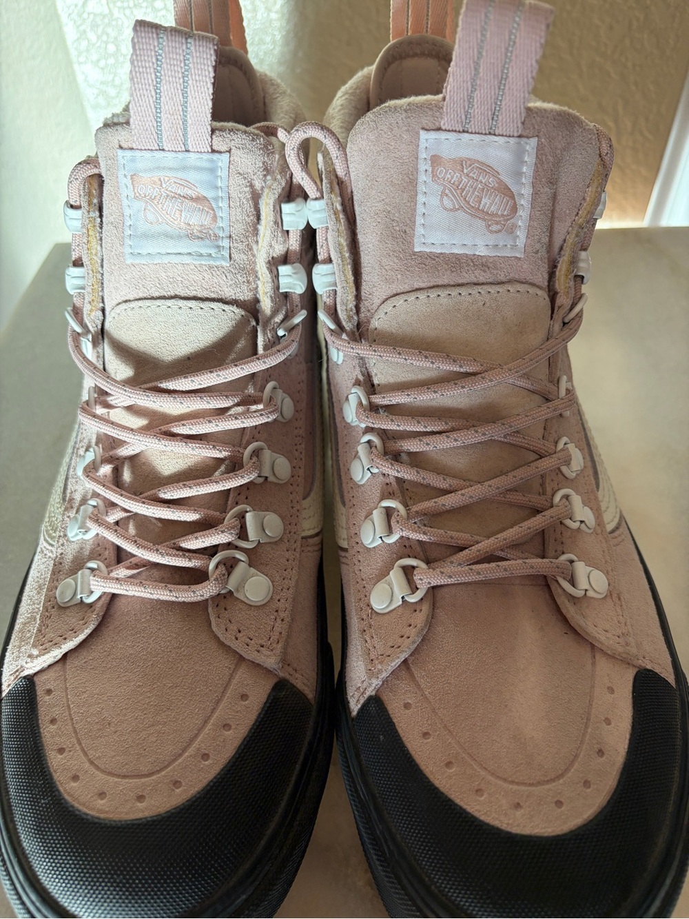 Vans Pink Suede High-Top Sneakers